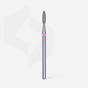 Diamond nail drill bit, “flame” , red, diameter 2.1 mm/ working part 8 mm Staleks