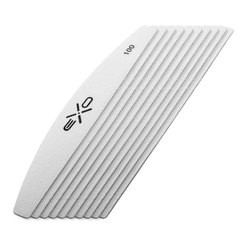 Ühekordne poolkuu küüneviili kleebis EXO, 100 grit (10 tk)