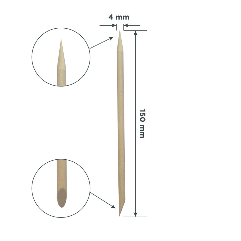 Апельсиновая палочка STALEKS PRO для маникюра, деревянная 150 mm (10 шт)