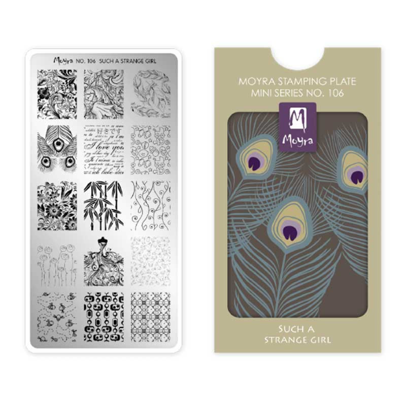 Stamping plate Moyra mini - Such a strange girl - 106