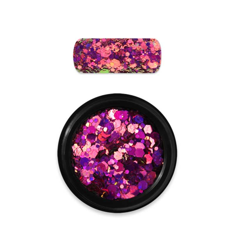 Moyra holo glitter mix nro 13 Kameleontti vaaleanpunainen