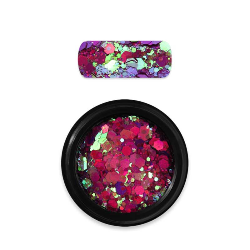 Moyra holo glitter mix nr 14 Chameleon mauve