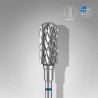 Carbide nail drill bit Staleks, “cylinder”, blue, head diameter 6 mm/ working part 14 mm