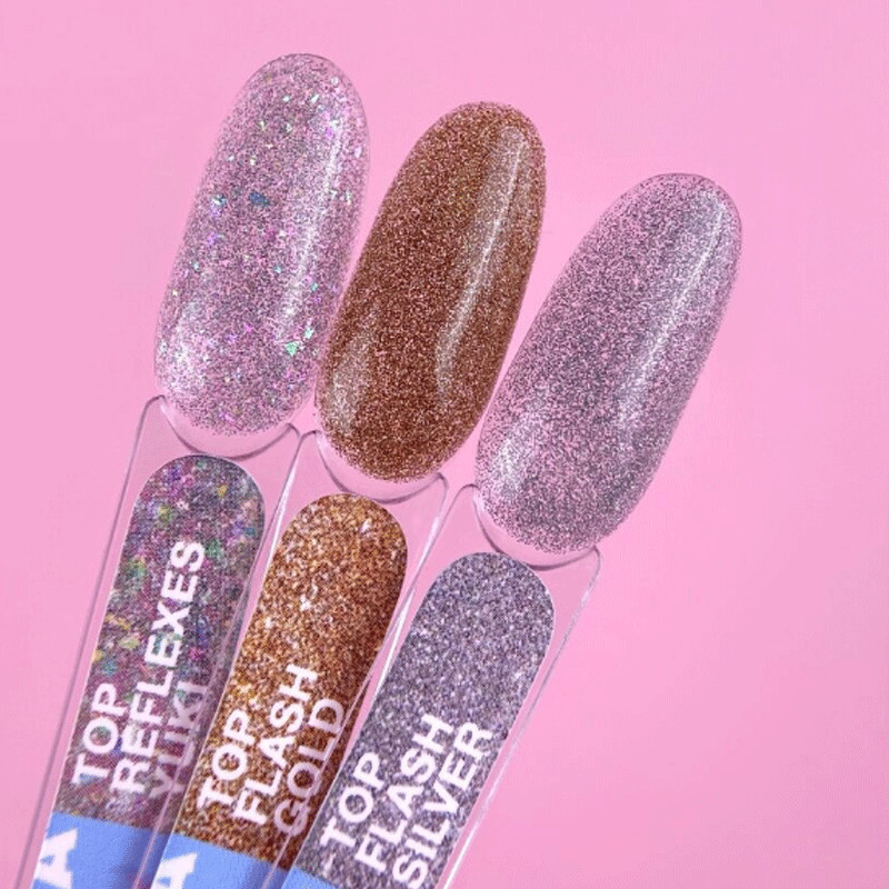 Pealislakk Lunamoon Top Flash Gold  - 13ml