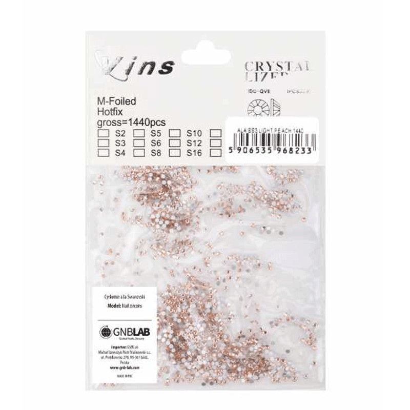 Crystals Light Peach, ss5, 1440 pcs