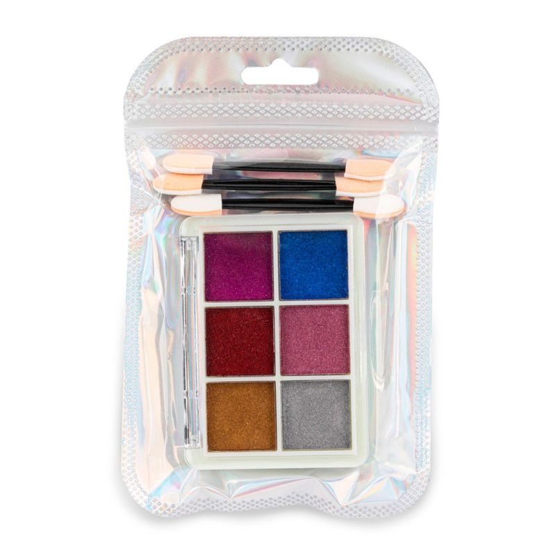 Nail powder, mirror effect, palette 6 colors, No. 2