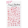 Self-adhesive nail stickers for Valentines Day, red, F926