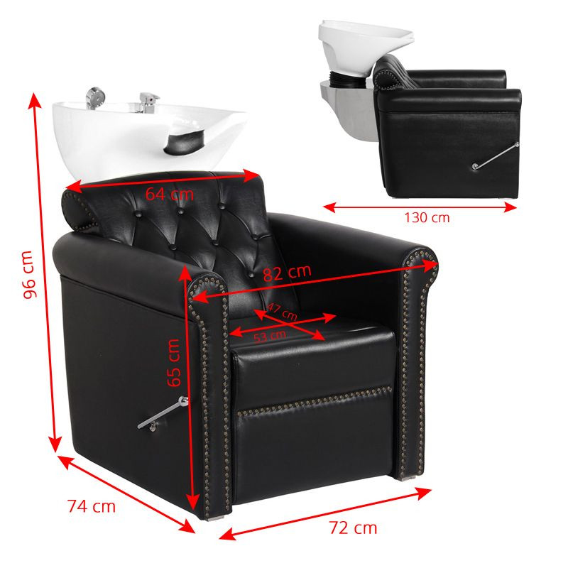 Gabbiano hair wash unit Berlin Lux black