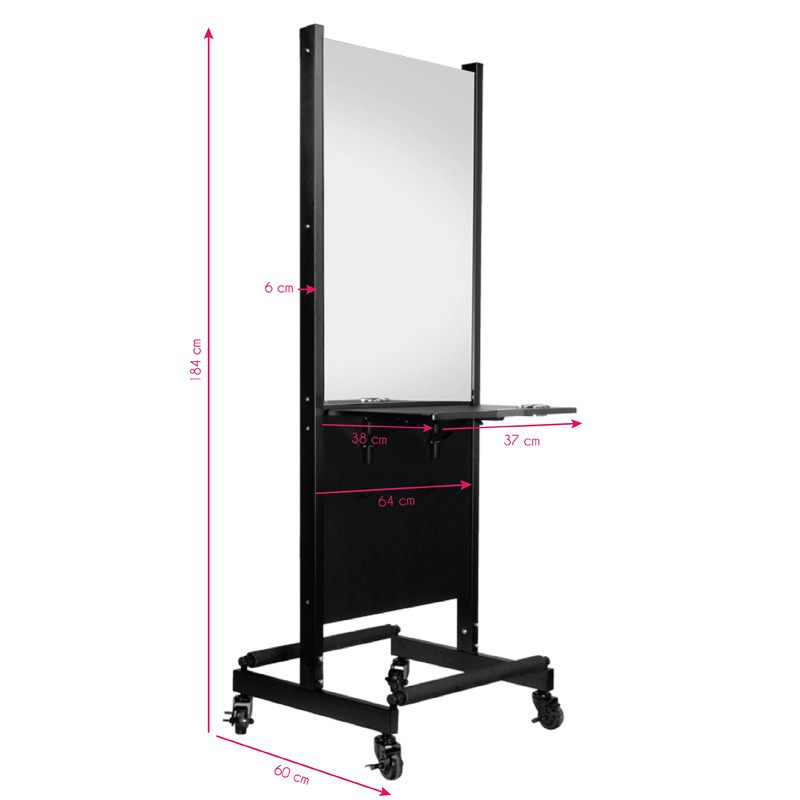 Gabbiano mobile two-sided hairdressing console ra-006