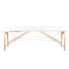 2-section folding massage table, wood comfort, white