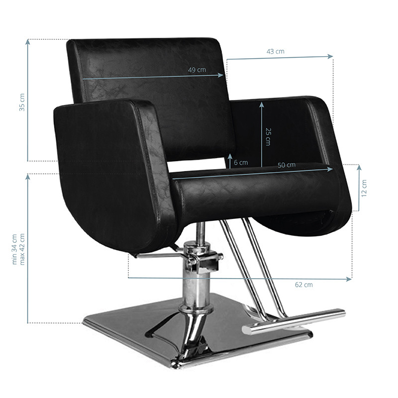 Hair system black hairdressing chair sm376