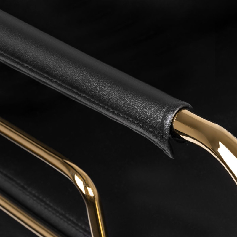 GABBIANO HAIRDRESSING CHAIR PRATO GOLD - BLACK