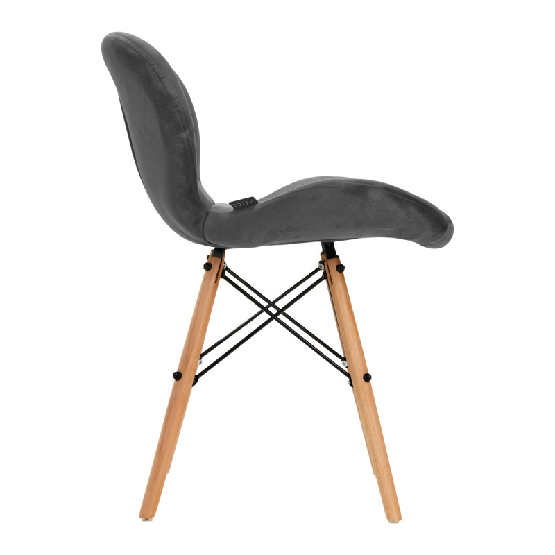 4Rico Cosmetic chair QS-186 gray velvet