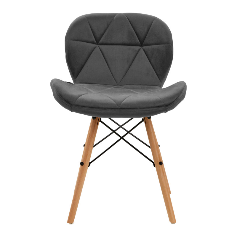 4Rico Cosmetic chair QS-186 gray velvet