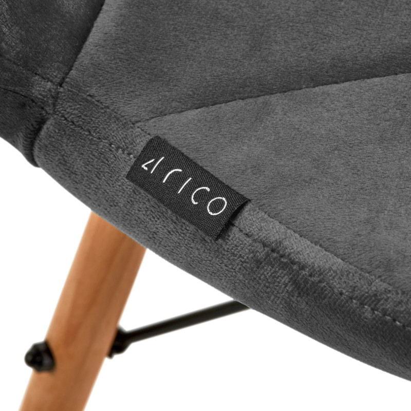 4Rico Cosmetic chair QS-186 gray velvet