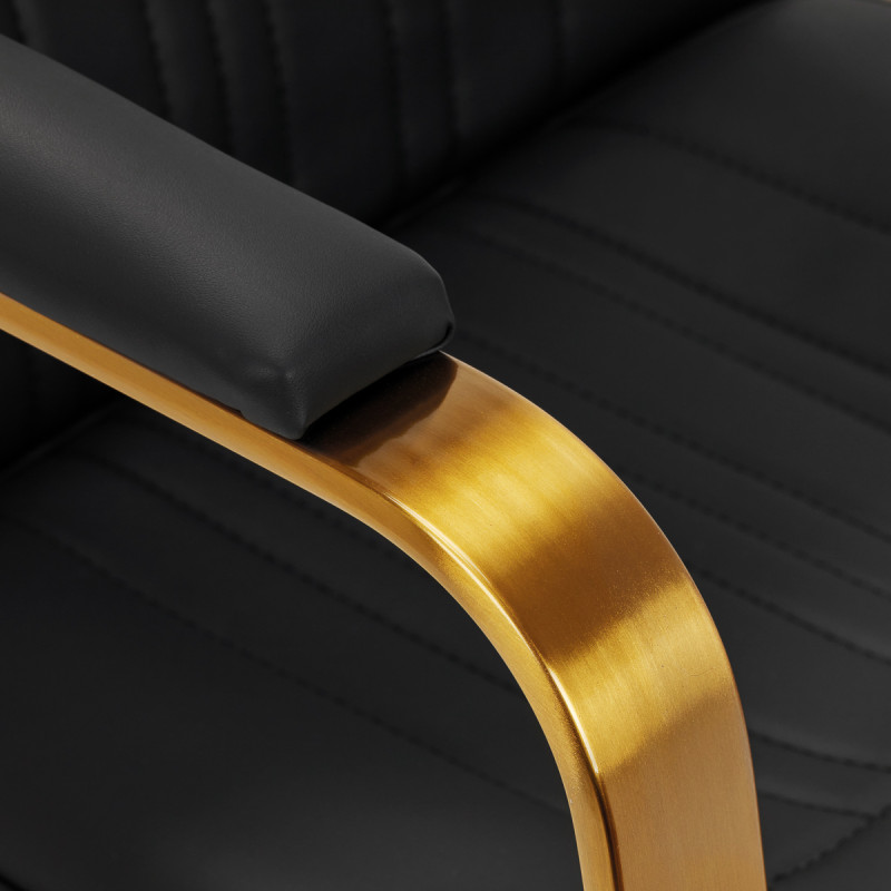 Gabbiano Acri hairdressing chair gold – black