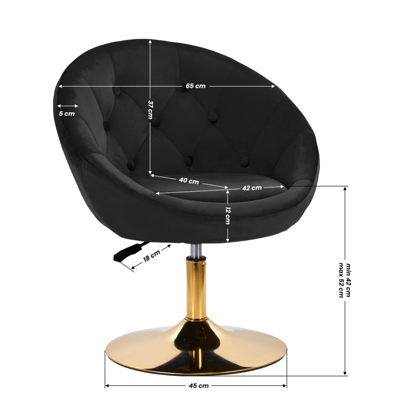 4Rico swivel chair QS-BL12G black