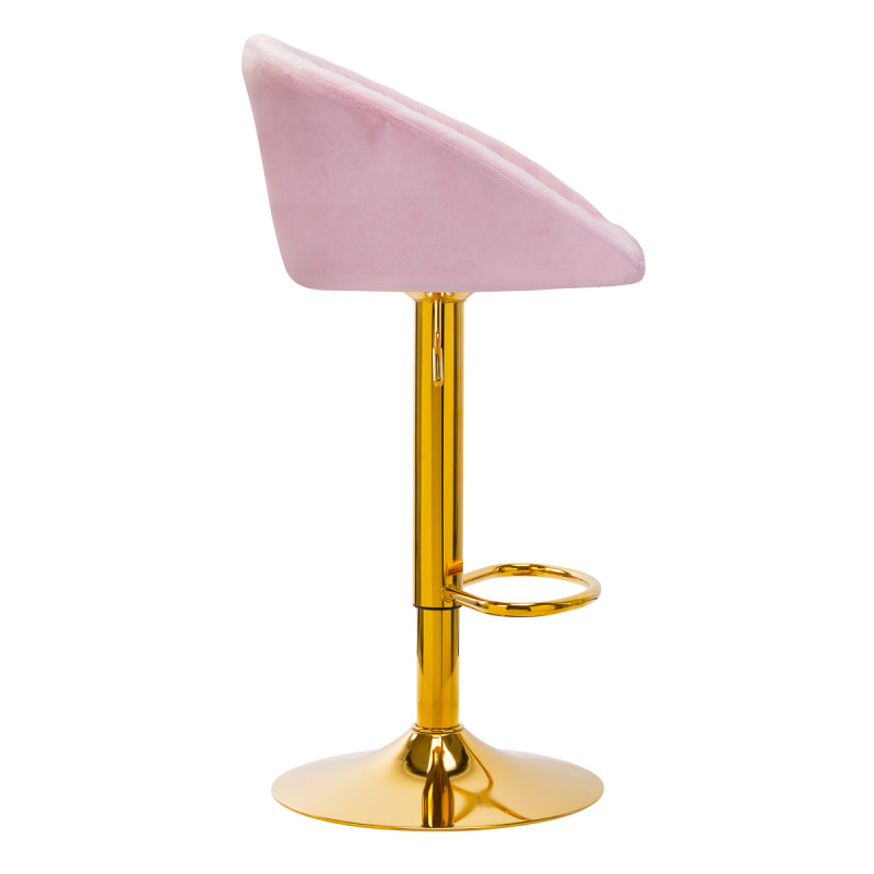 4Rico Bar Hocker QS-B16G pink velvet