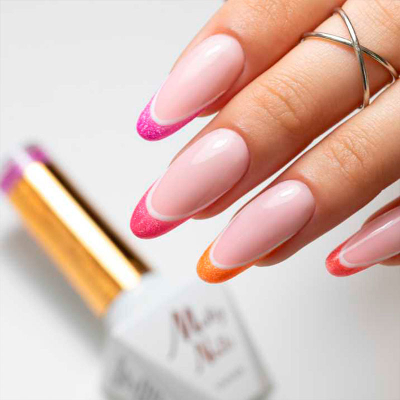 Цветной гель-лак Molly Nails Neon Flash Cat Eye 177 - 8 г