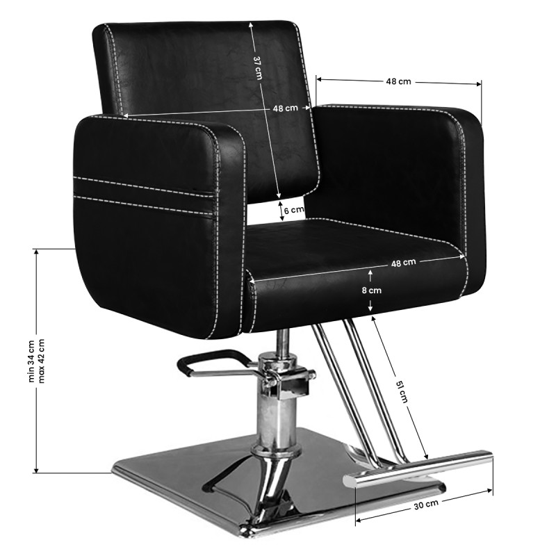 Hair system black hairdressing chair sm376