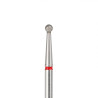 Diamond drill bits for manicure "Ball" - Orange Beauty Tools - Red - 3.0 mm