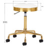 COSMETIC STOOL H7 GOLDEN WHITE