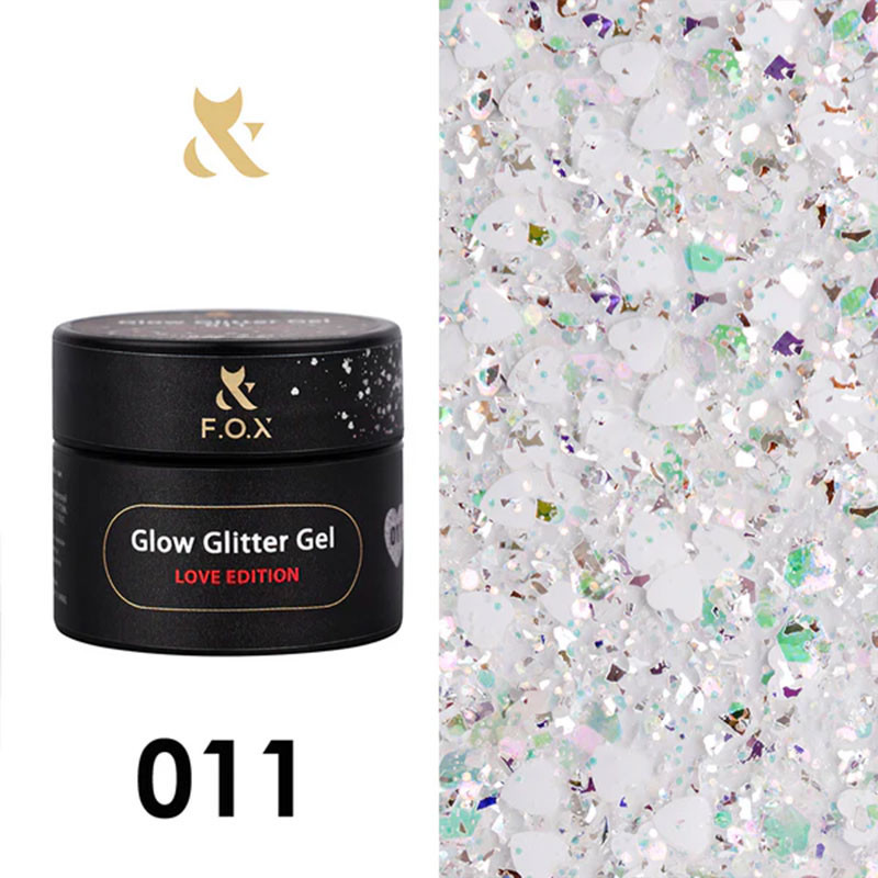 Geelimaali - Glow Glitter - Gel Love Edition F.O.X 011 - 5 ml