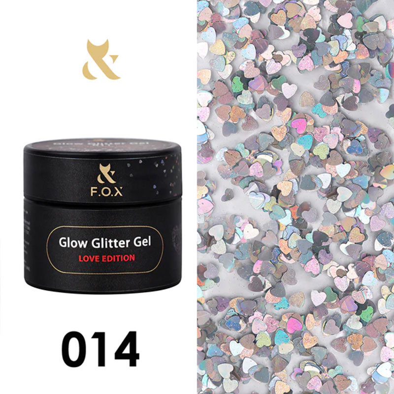 Geelvärv - Glow Glitter - Gel Love Edition F.O.X 014 - 5 ml