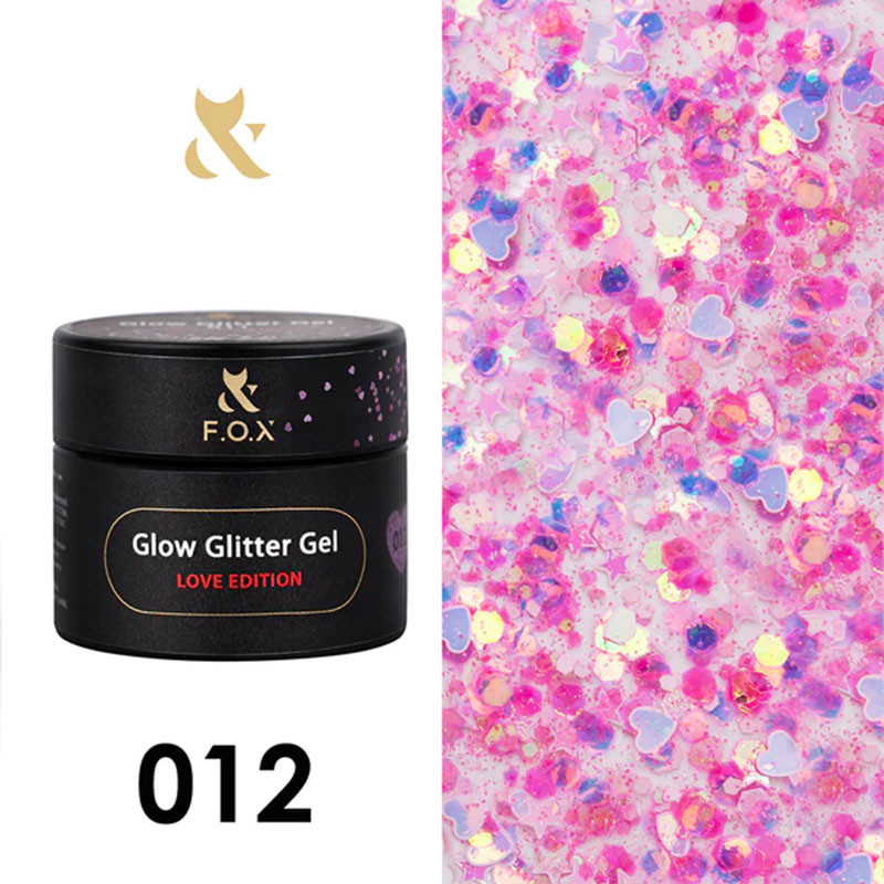 Geelvärv - Glow Glitter - Gel Love Edition F.O.X 012 - 5 ml