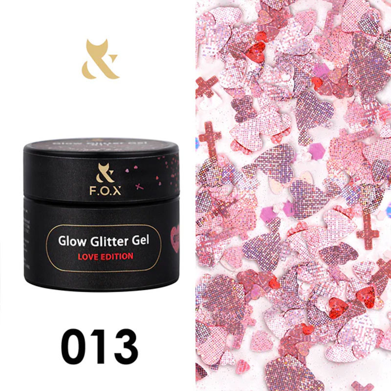 Geelimaali - Glow Glitter - Gel Love Edition F.O.X 013 - 5 ml