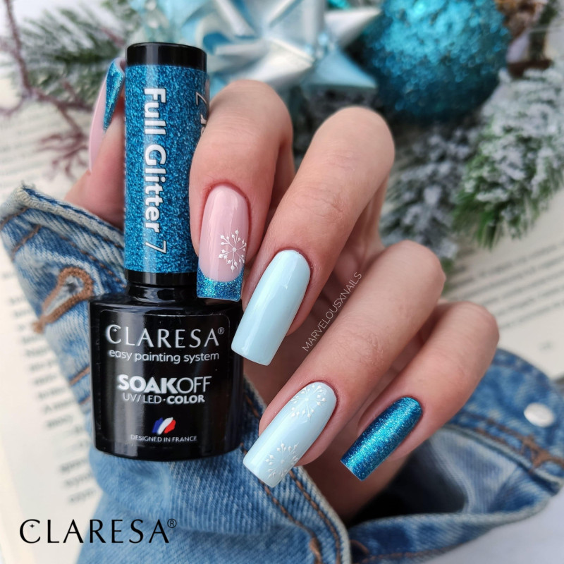 Gel polish – Claresa FULL Glitter No. 7 – 5 ml