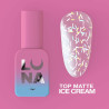 Matt pealislakk kleepuva kihita – Lunamoon Top Matte Ice Cream – 13 ml