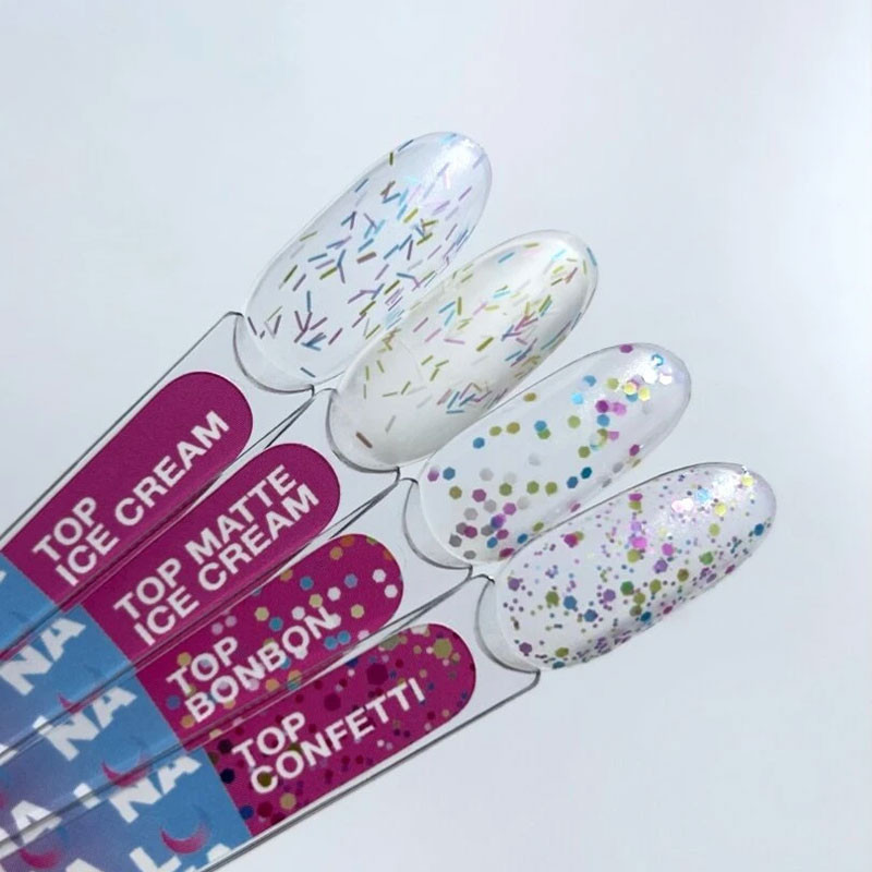Матовое топовое покрытие, без липкого слоя – Lunamoon Top Matte Ice Cream – 13 ml