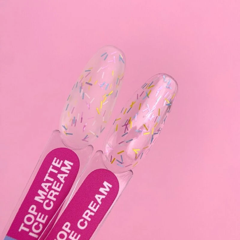 Matt pealislakk kleepuva kihita – Lunamoon Top Matte Ice Cream – 13 ml