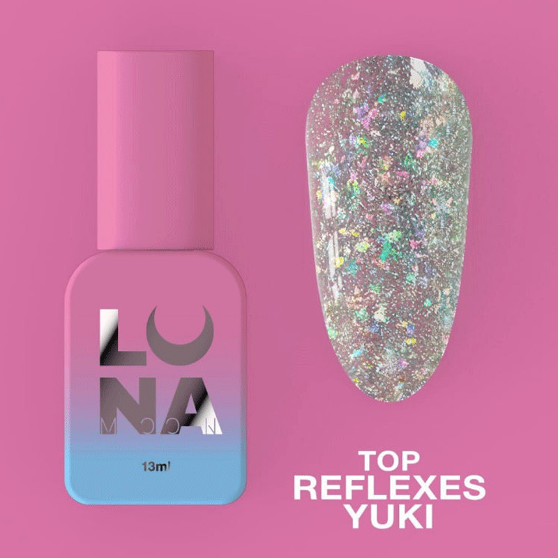 Топ для гель-лака – Lunamoon Top Reflexes Yuki – 13 мл