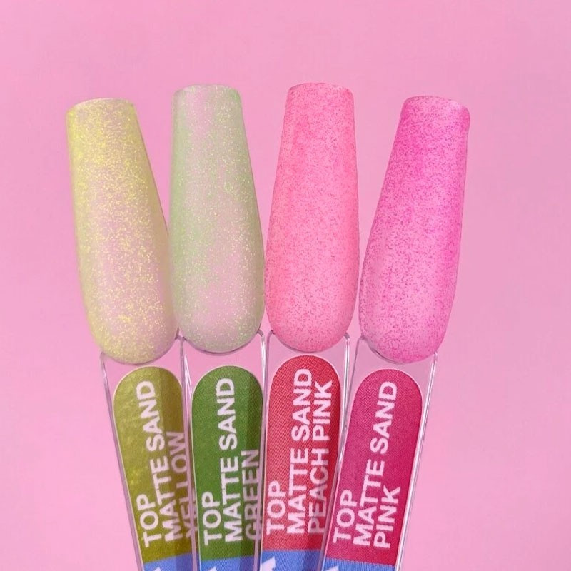 Matte top coat no-wipe – Lunamoon Top Matte Sand Peach Pink – 13 ml