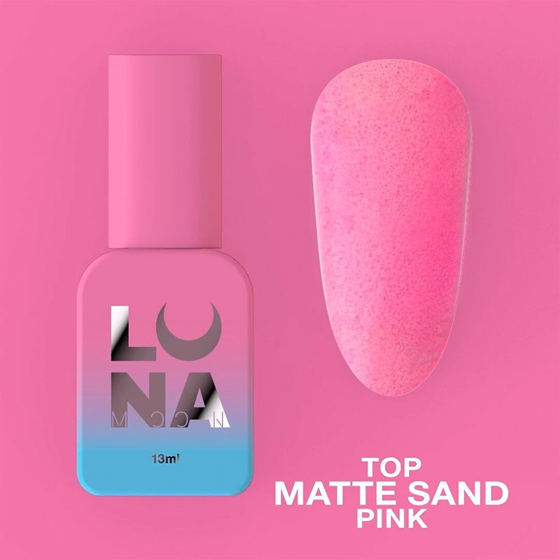 Матовый топ без липкого слоя – Lunamoon Top Matte Sand Pink – 13 мл