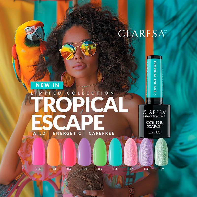 Color Gel Polish - Claresa - Tropical Escape № 4, 5 g