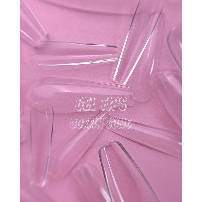 Gel nail tips – LunaMoon Coffin Long – 500 pcs