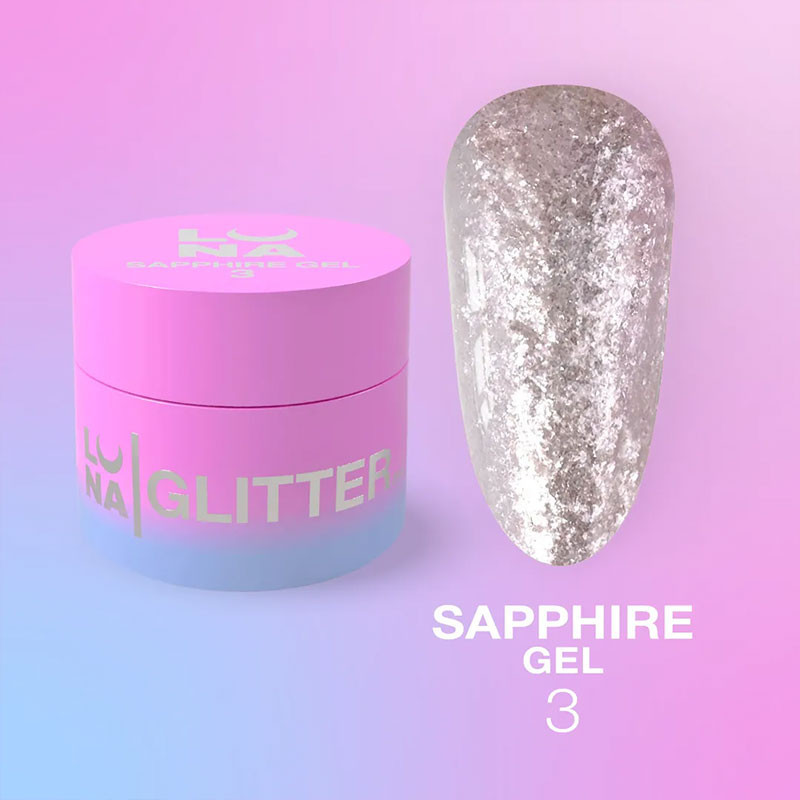 Nail art gel paint – LUNAMOON Sapphire Gel Nr 3 – 5 ml