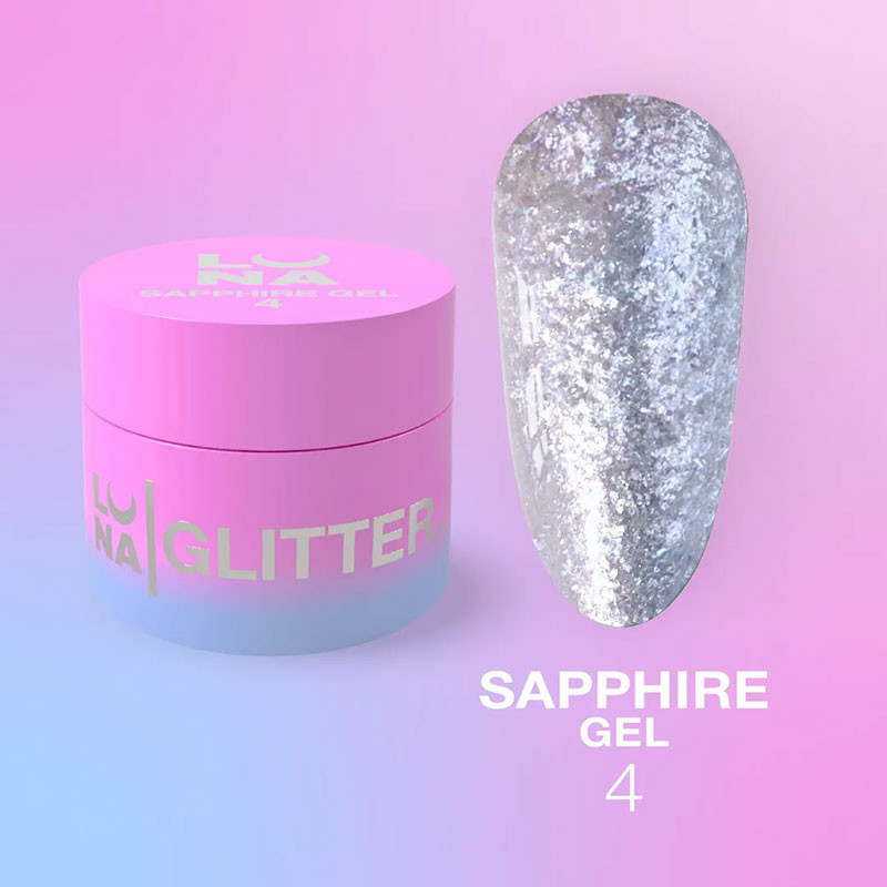 Nail art gel paint – LUNAMOON Sapphire Gel Nr 4 – 5 ml