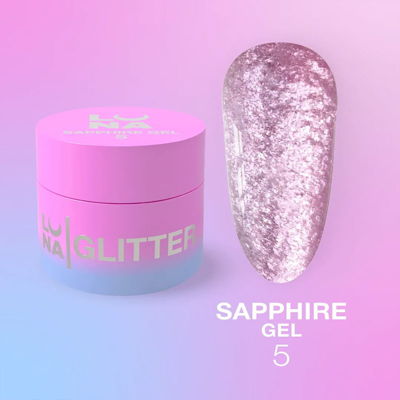 Nail art gel paint – LUNAMOON Sapphire Gel Nr 5 – 5 ml