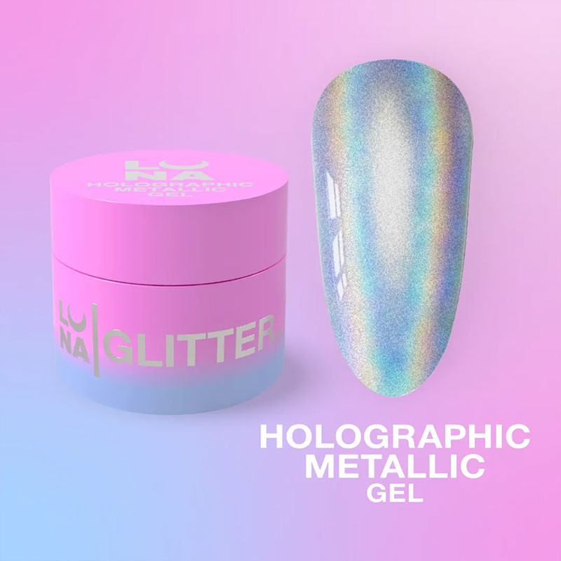 Nail art gel paint – LUNAMOON Holographic Metallic Gel – 5 ml