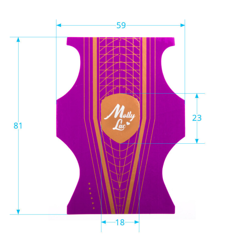 Nail form Molly Lac, double-sided, 500 pcs